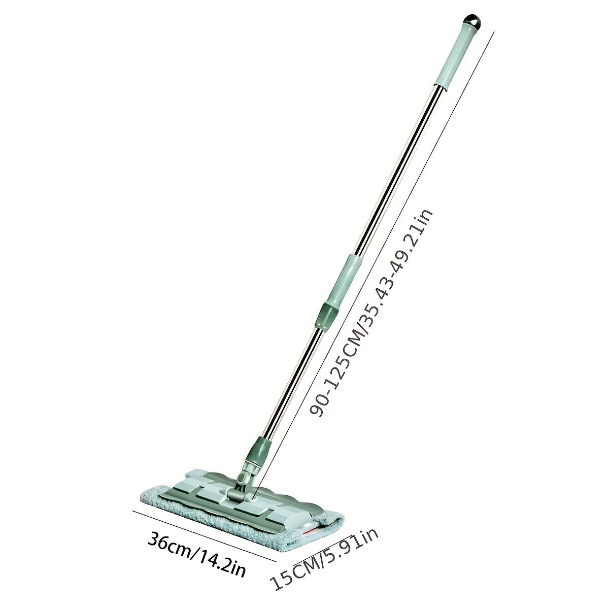 Adjustable handle makes this versatile microfiber flat mop ideal for cleaning hardwood, tile, and glass surfaces, whether wet or dry.