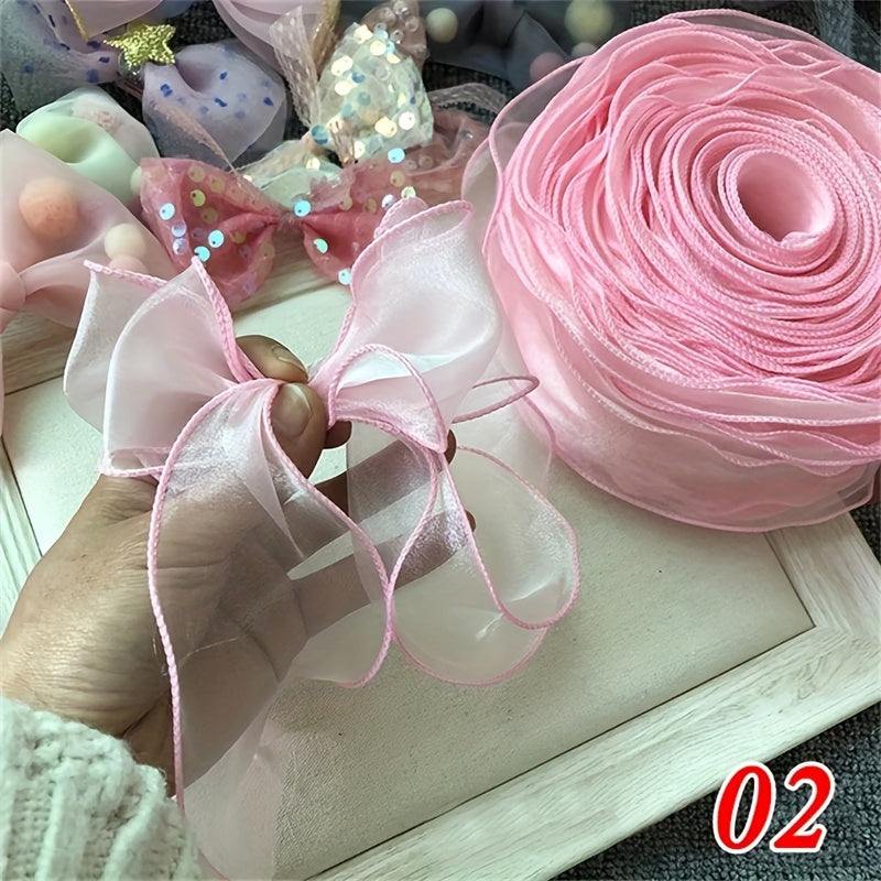 Valentine's Day gift wrapping chiffon curling ribbon for weddings and decorations.