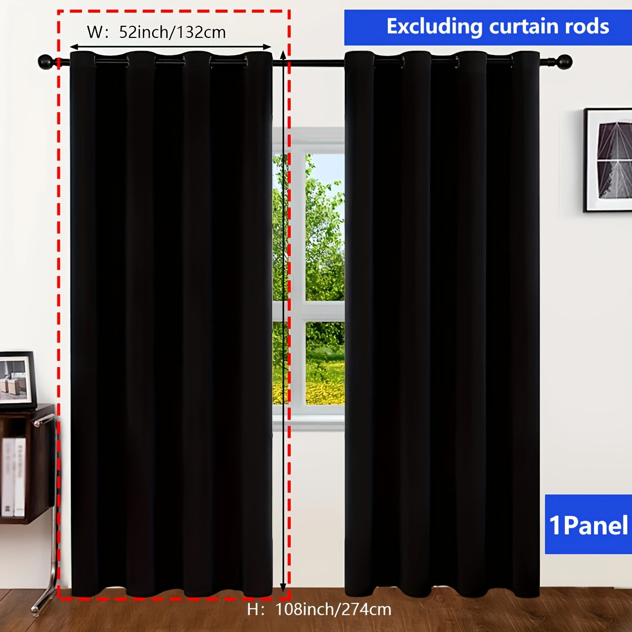 Modern Design Thick Blackout Curtain - Energy-Efficient, Light-Blocking, Grommet Top for Easy Hanging - Suitable for Living Room, Bedroom, Bay Window, Balcony - Made of Polyester, All-Season Use - Ideal for Living Room Décor