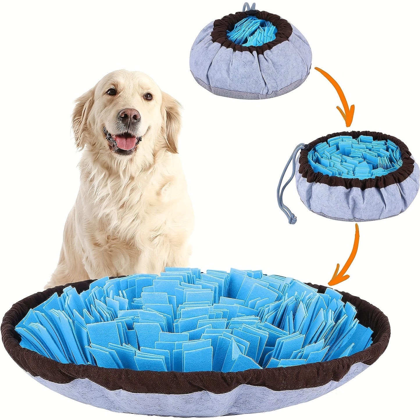 Interactive Pet Supplies - Round Sniffing Pad for Dogs - Hide Treats to Encourage Natural Foraging