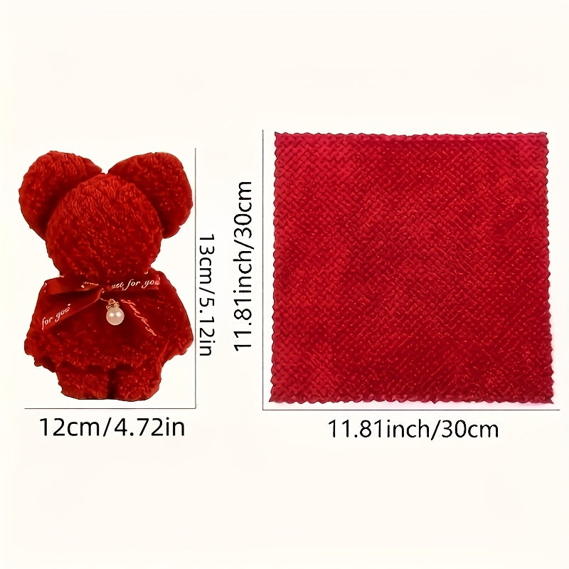 Set of 20 cute teddy bear towels with tote bag, perfect for weddings, birthdays, Mother's Day, gifts, back-to-school, and Christmas.