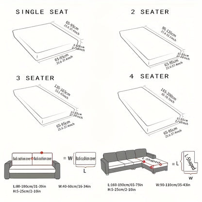 Gray fleece sofa cover suitable for all seasons, elastic and protective for home use.