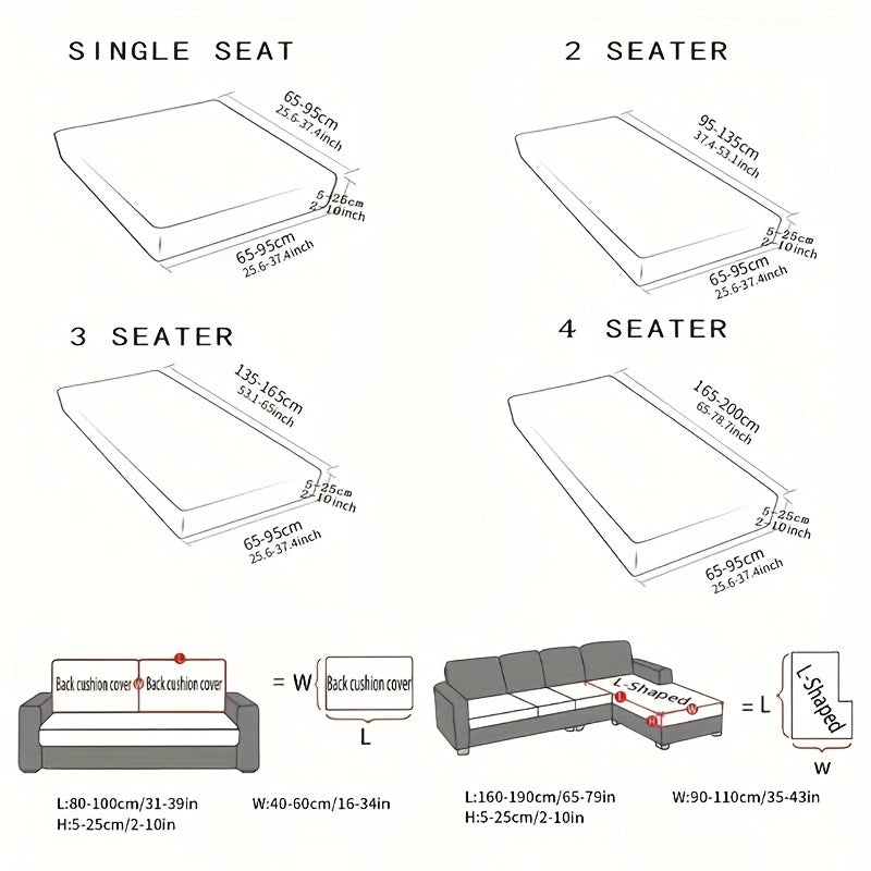 Nordic elastic sofa cover for all four seasons, with pet scratch protection and solid color design.