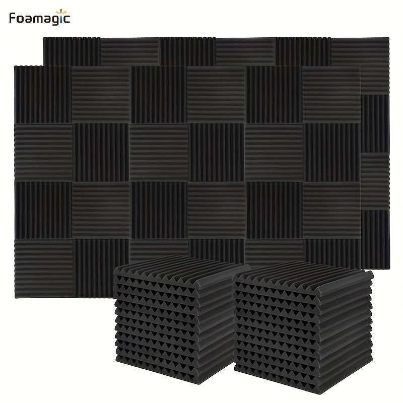 50 Studio Acoustic Foam Wall Panels - 2.54cm X 30.48cm X 30.48cm