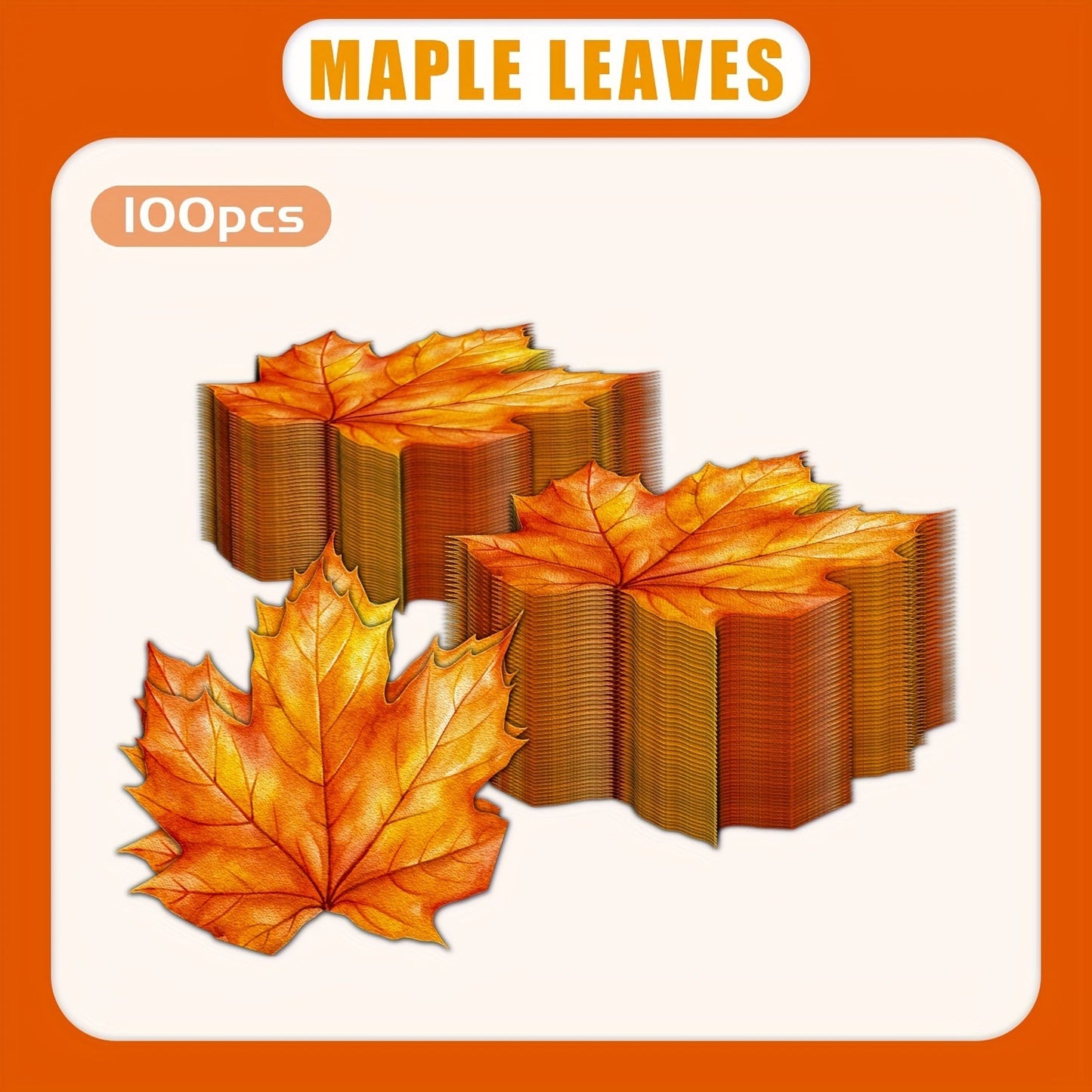 4-Ply Disposable Napkins in Autumn Maple Leaf Design - Ideal for Thanksgiving, Fall Harvest Events, and Wedding Celebrations