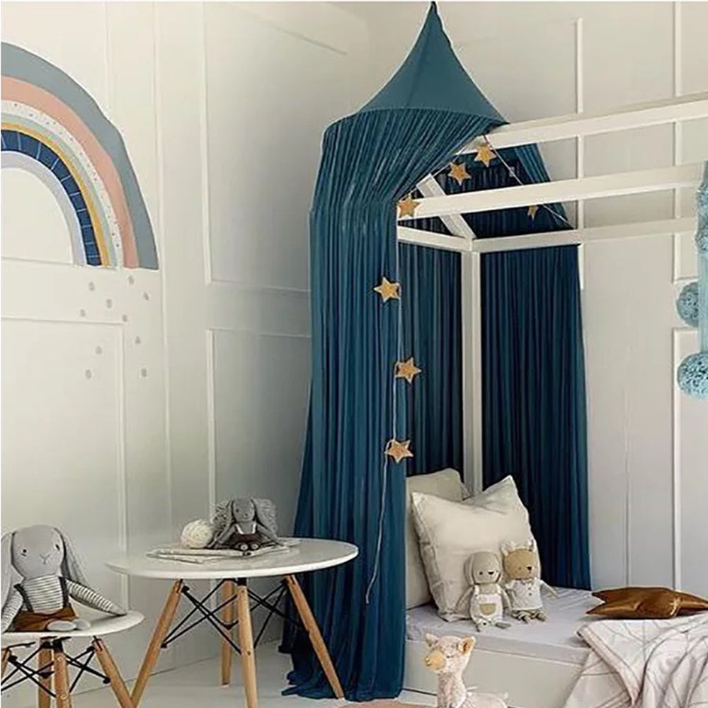 Transform your child's bed with the Baby Chiffon Ceiling Mosquito Net, a light and breathable canopy that adds a decorative touch to their room. Perfect for creating a cozy and fun hideaway, this bed mantle mosquito net makes a great Christmas or