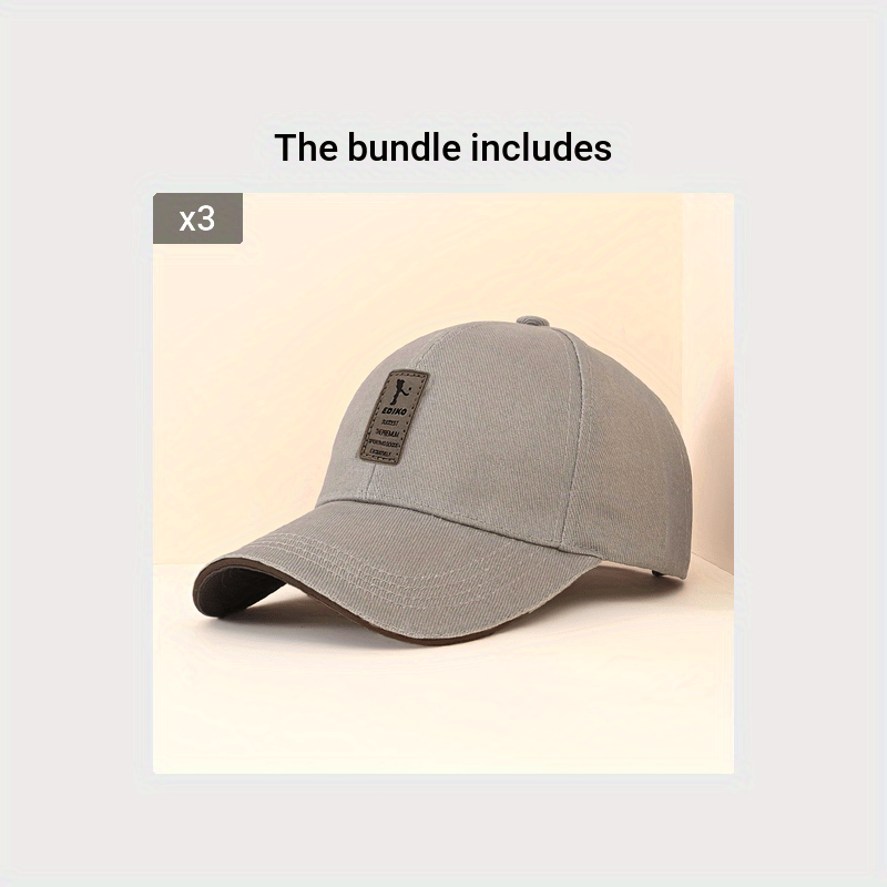 Golf baseball cap for men and women, solid color, lightweight, adjustable sun hat.