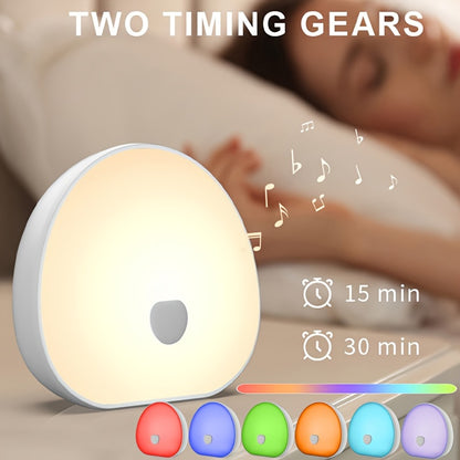 1 piece RGB Sleep White Noise Night Light with Soothing Sound, Touchable Rechargeable LED Night Light, 2 Timers, Color Changing, USB Port for Relaxing Sleep and Better Rest.