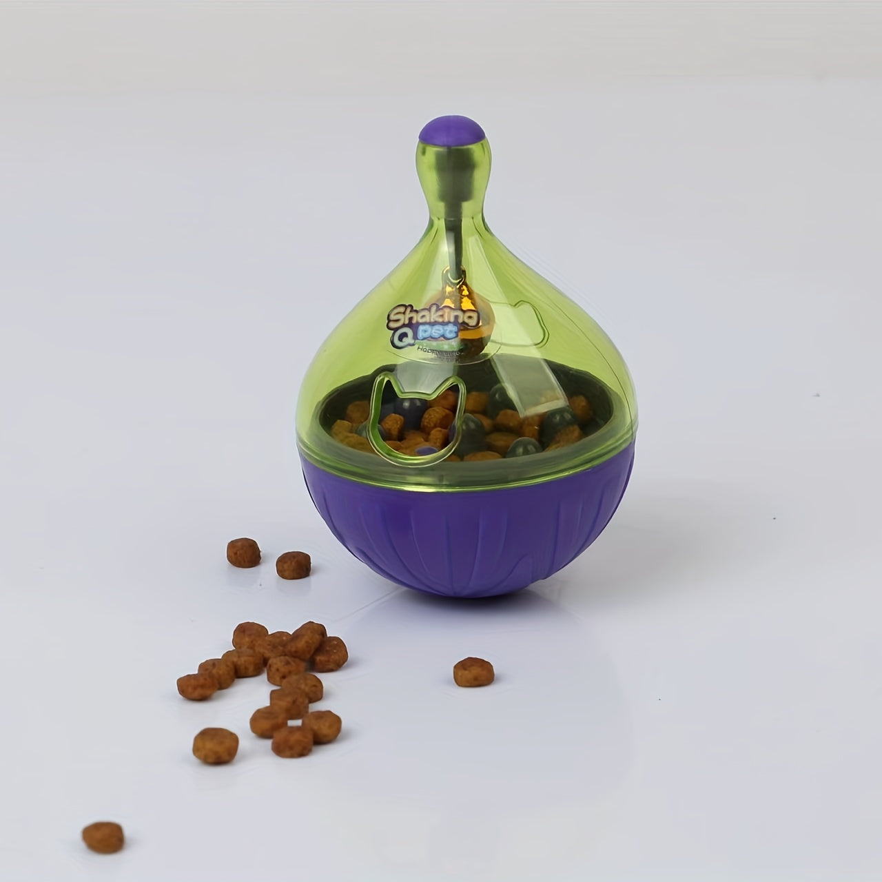 Durable cat treat dispenser ball for interactive play - Bite-resistant toy suitable for cats and small dogs - Helps promote slow feeding as a puzzle.