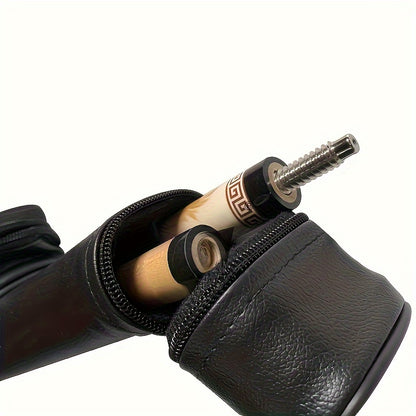 Durable billiard pole holder with 2 holes, protective carrying bag.