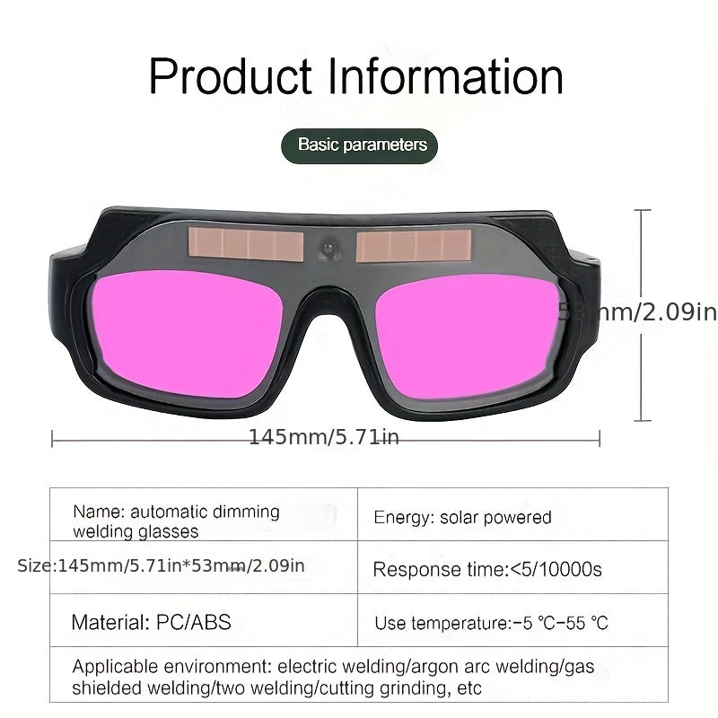 Automatic light-adjusting welding glasses for welders provide color-changing welding protection and labor protection. These UV argon arc welding glasses offer eye protection against strong