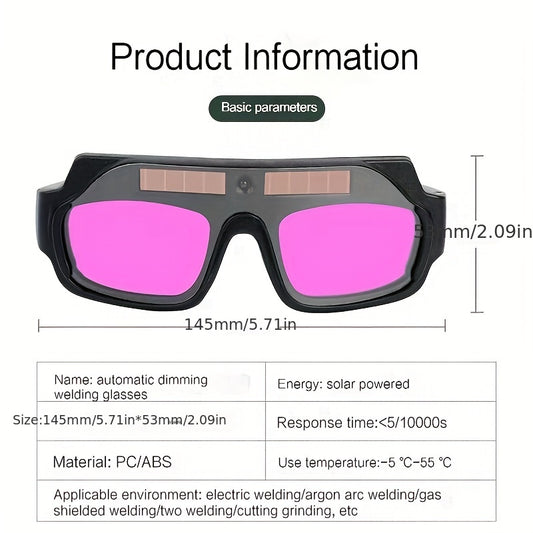 Automatic light-adjusting welding glasses for welders provide color-changing welding protection and labor protection. These UV argon arc welding glasses offer eye protection against strong