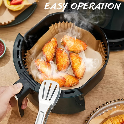 The perfect kitchen tool for home chefs, these Large Rectangular Silicone Paper Air Fryer Liners come in a pack of 50 or 100. They are non-stick, easy to clean, and space-saving. Oven safe and disposable, they are ideal for baking, cooking, and serving