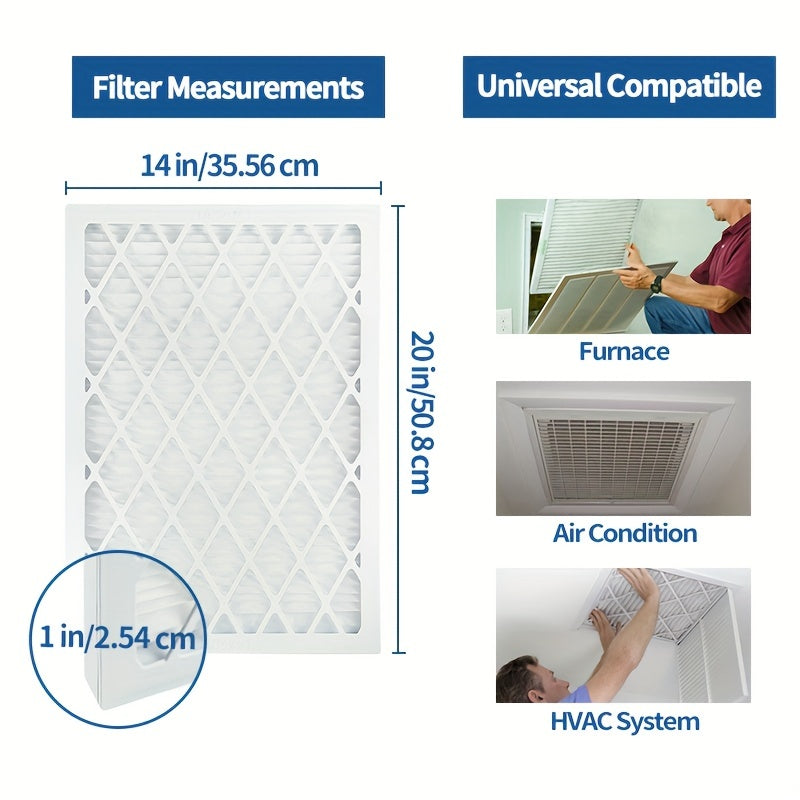 TopWell offers a set of 9 reusable air filters measuring 14x20x1 inches. These high-quality filters have a MERV rating of 13 and 1800 MPR, making them compatible with AC/HVAC furnaces. The filters come with a durable plastic frame, ensuring long-lasting