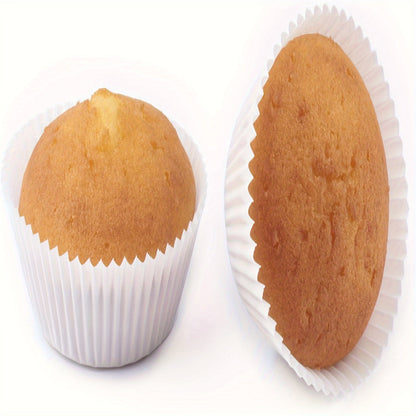 Pack of 200 White Cupcake Liners - Disposable Paper Baking Cups for Muffins and Mini Cakes, Size 5x3cm, Essential for Every Kitchen