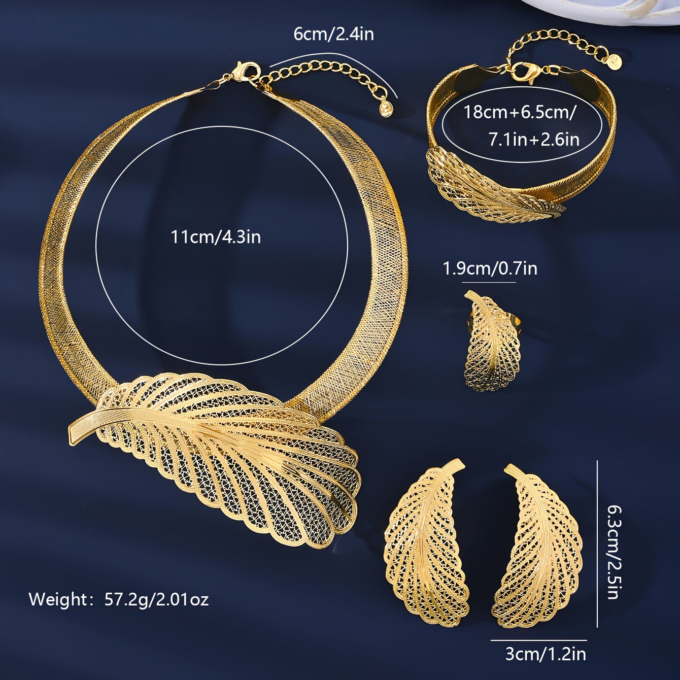 MEIZ 18K Golden Plated Jewelry Set, inspired by Middle Eastern design, featuring a vintage Arabian theme. This set includes holiday party earrings, necklace, ring, and bracelet made of copper. No batteries or power source required. Ideal for gifting and