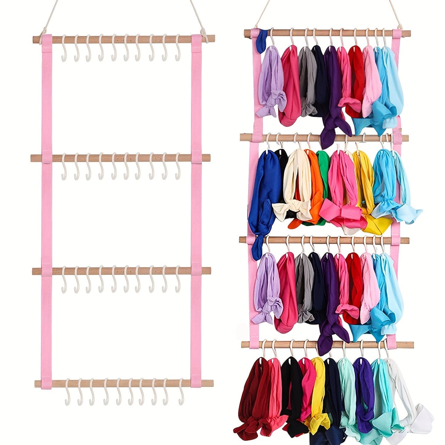 Organize your headbands in style with this Headband Holder, a decorative wall hanging storage rack that also makes a great Halloween or Christmas gift for the home.