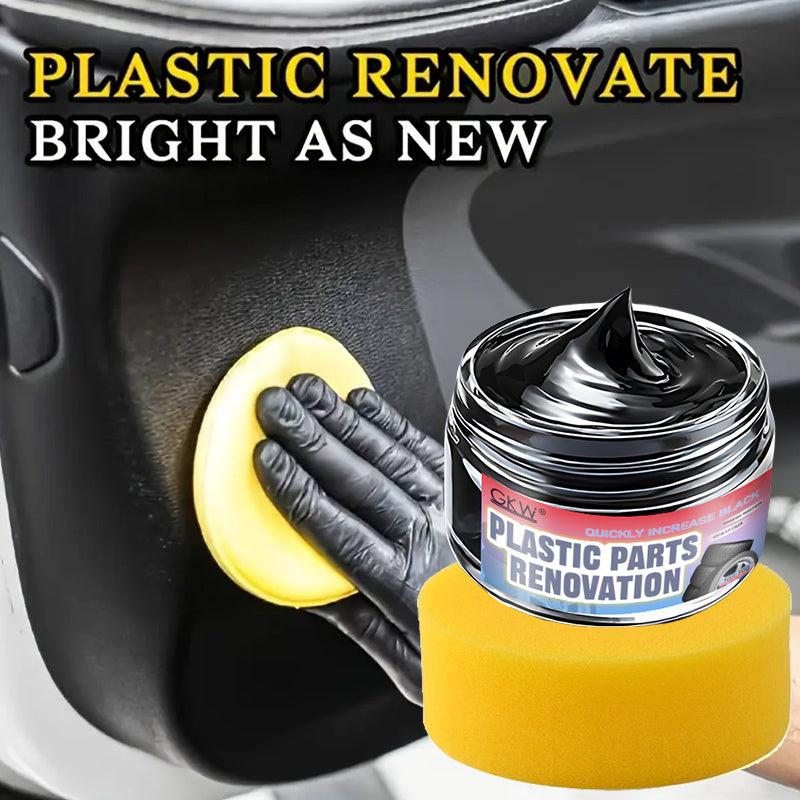 Black care and restoration wax for car interiors, tire restoration cream, plastic parts repair cream, whitening and blackening plate wax, rubber strip restoration cream, scratch repair