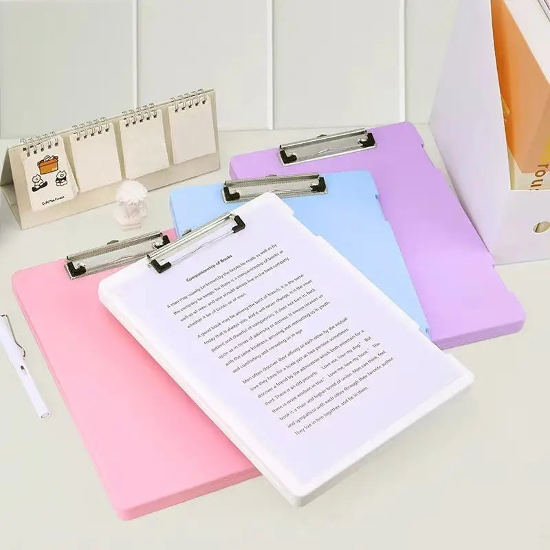 A plastic storage box designed for A4 file folders, perfect for organizing test papers and sorting subjects.