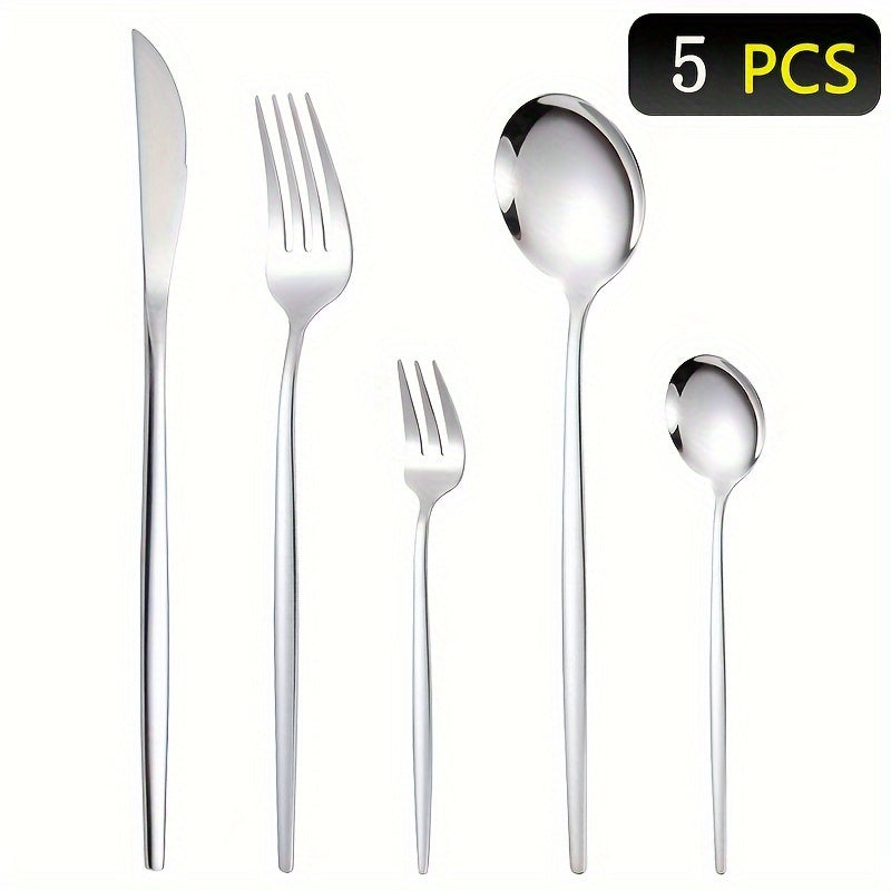 30-piece stainless steel cutlery set in a gift box, perfect for home, restaurant, or hotel use, ideal for weddings.