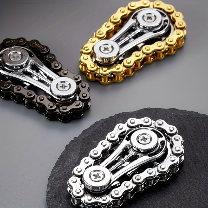 Sprockets Flywheel Metal Bike Chain Fidget Spinner for Adults