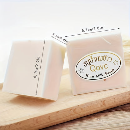 Rice-scented handmade soap for hands and face cleansing during bath.