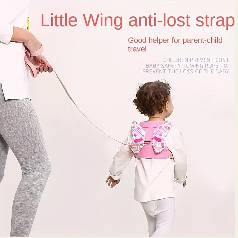 The PanLynner Toddler Harness with Wings is an adjustable safety leash designed for young children. With lightweight winged anti-lost traction rope and polyester child walking strap, this harness is perfect for kids aged 0-3 years old.