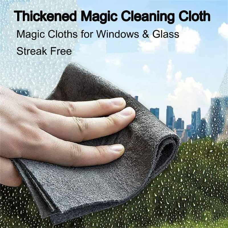 Set of 10 Streak-Free Microfiber Cleaning Cloths for Windows, Glass, Kitchen, Bathroom, Car, Living Room - Memorialw Brand, Lint-Free and Woven Magic Wipes, 30x30cm