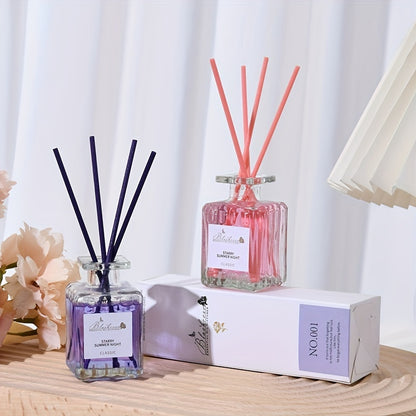 50mL Reed Diffuser in glass bottle with Lavender Essential Oil for multiple areas in home or office - Elegant gift for holidays (1pc)