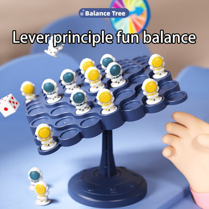 [Joyful Learning] Astronaut Balance Tree Board Game with 12 Colorful Spaceman Figures, Multi-Level Challenges, and Durable Plastic Material