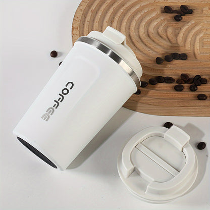 1pc Vacuum flask, portable thermal bottle made of stainless steel, leakproof tumbler with heat and cold retention, ideal for outdoor activities such as camping, hiking, driving, and car travel.