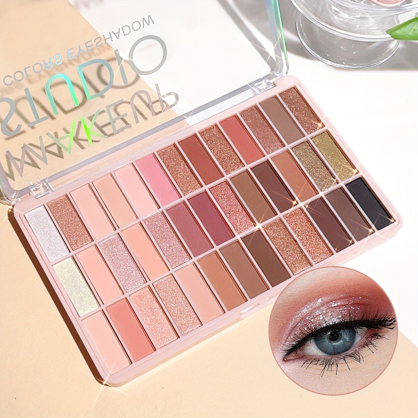 39-color Matte and Shimmering Eyeshadow Palette, Waterproof and Sweat-proof, Daily Versatile Palette.