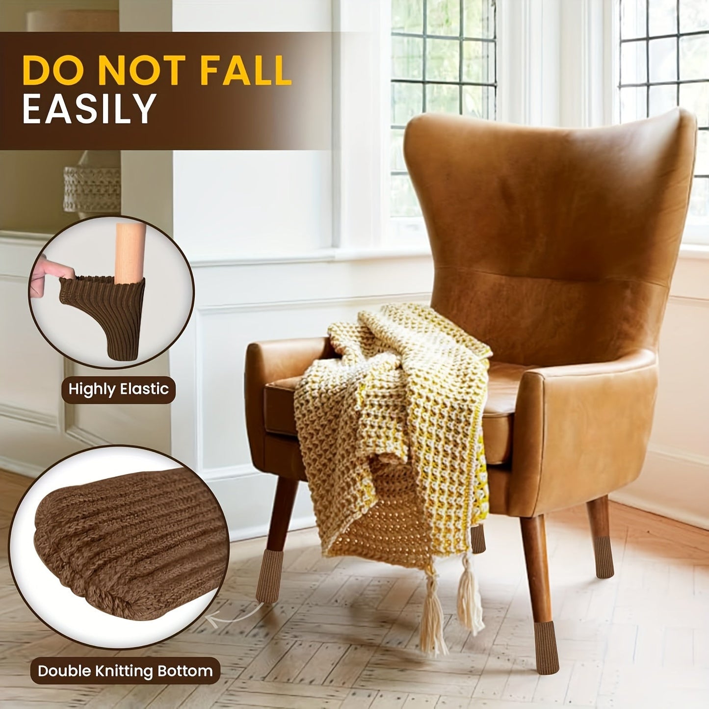 RW-240927-16pcs of premium brown chair protectors