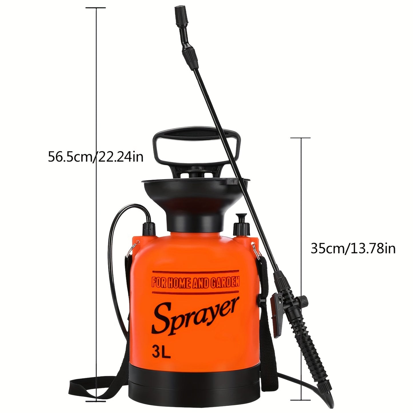 1 Set Pump Pressure Sprayer, 0.8-2 Gallon/5L with Adjustable Shoulder Strap for Plants, Garden Watering, and Cleaning.