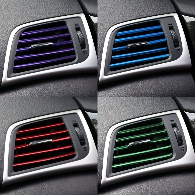 10PCS 20cm U-shaped Car Air Conditioner Air Outlet Decoration Strip with Car Shape Door Corner Protector