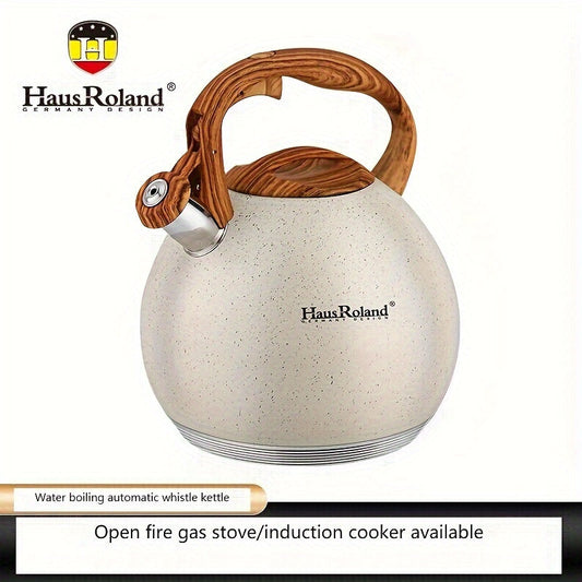 The Hausroland Stainless Steel Tea Kettle is a versatile and efficient kitchen essential. With a capacity of 1.7L or 3L, this kettle requires no electricity, making it perfect for use on open fire gas stoves or induction cookers. Ideal for both kitchen