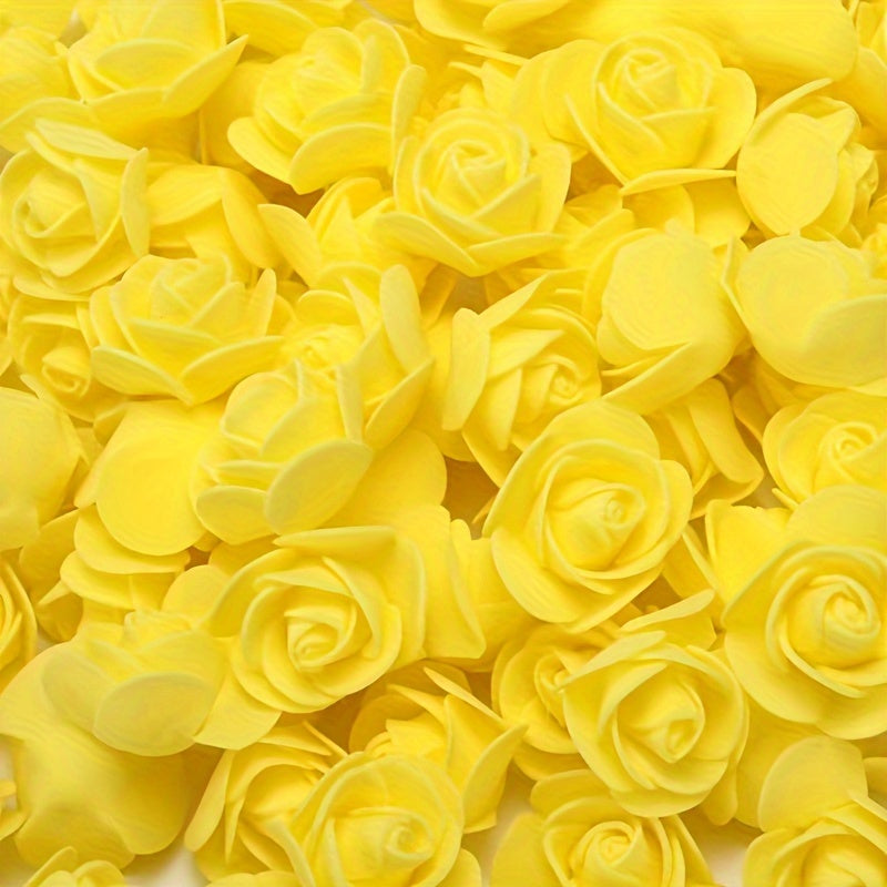 100 artificial rose heads for weddings, garlands, interior decoration, gifts, and holiday decor.