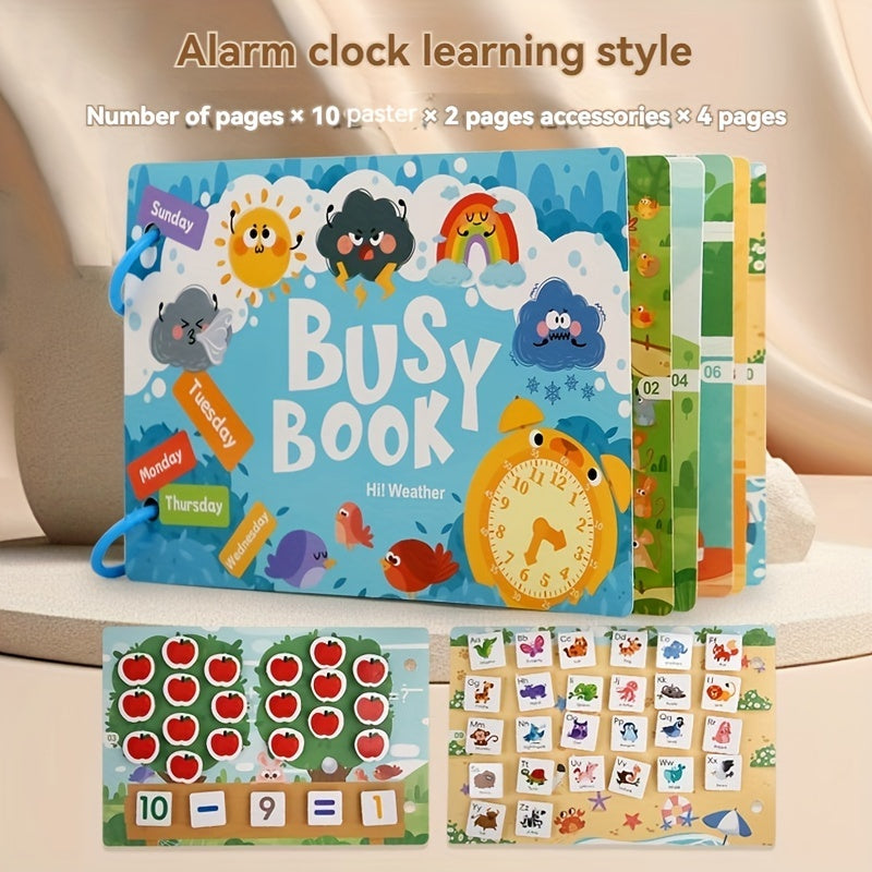 Interactive busy book for kids 3+ with gel vehicle theme, stimulating cognitive skills with vibrant illustrations and engaging activities, perfect educational toy for winter.