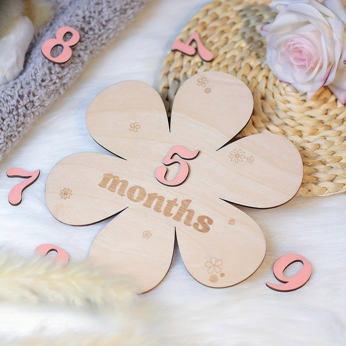 Wooden milestone birth sign, creative milestone card, first year growth card, photography milestone card, pregnancy journey milestone markers for photo props - the perfect holiday gift.