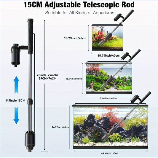 European Standard Aquarium Cleaning Tools, including Electric Automatic Water Changers, Water Pumps, Siphons, and Sand Washers.