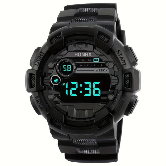 Ideal choice for gifts, this large dial cool fashion youth outdoor leisure sports luminous waterproof electronic watch is perfect for any occasion.