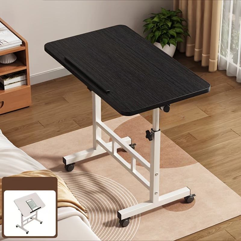 1pc height adjustable universal pulley with extra large folding desktop for student or office use. Can also be used as a laptop table, lap desk, bed table, or multifunctional table.