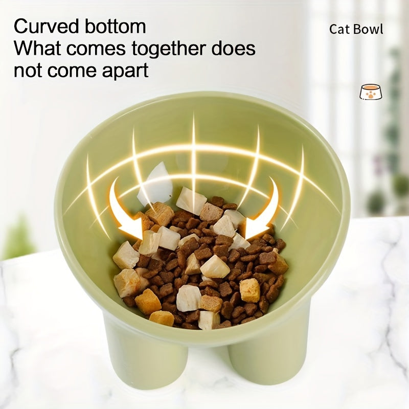 Stylish elevated pet bowl with stand prevents tipping and is ideal for cats and dogs for food, water, and snacks.