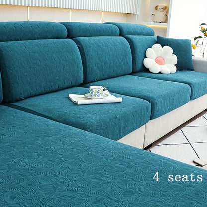 Thick Jacquard sofa cushion cover with elastic-band, perfect furniture protection for bedroom, office, or living room.