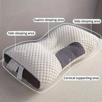 3D SPA Massage Pillow that helps with sleep and neck protection. Knitted pillow perfect for bedroom or dorm room bedding.