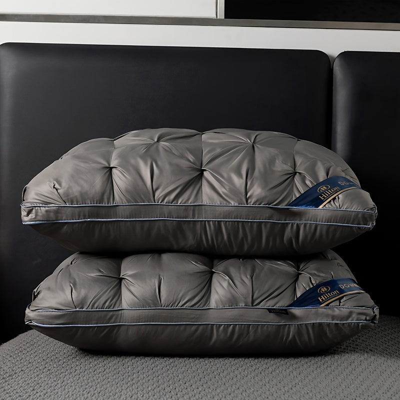 Two pieces of incredibly soft and plush pillow inserts that are machine washable. Specifically designed for side sleepers, these inserts are non-deformable and made with a breathable and skin-friendly fabric that is ideal for all seasons.