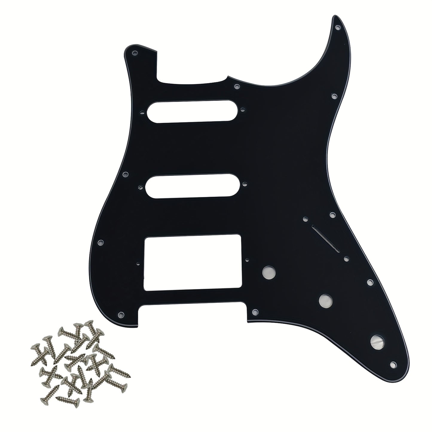 HSS 11-hole ST electric guitar pickguard for standard FD ST modern style guitars, colors available: black, white, beige.