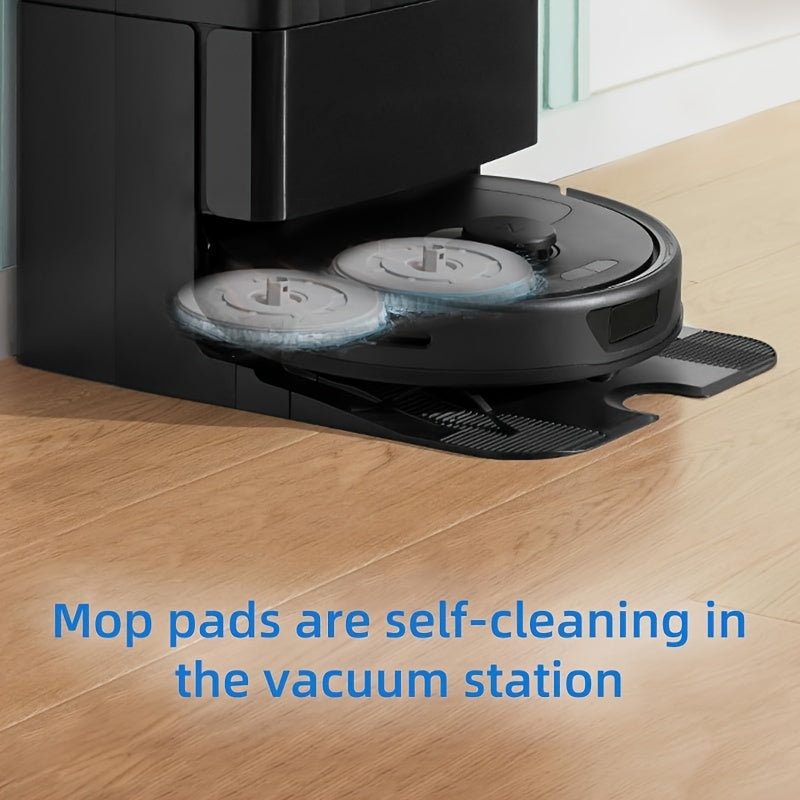 Set of 8 Mop Pads for Roborock Q Revo - Compatible with Robot Vacuum Cleaners, Includes Rotating Floor Cleaning Accessories