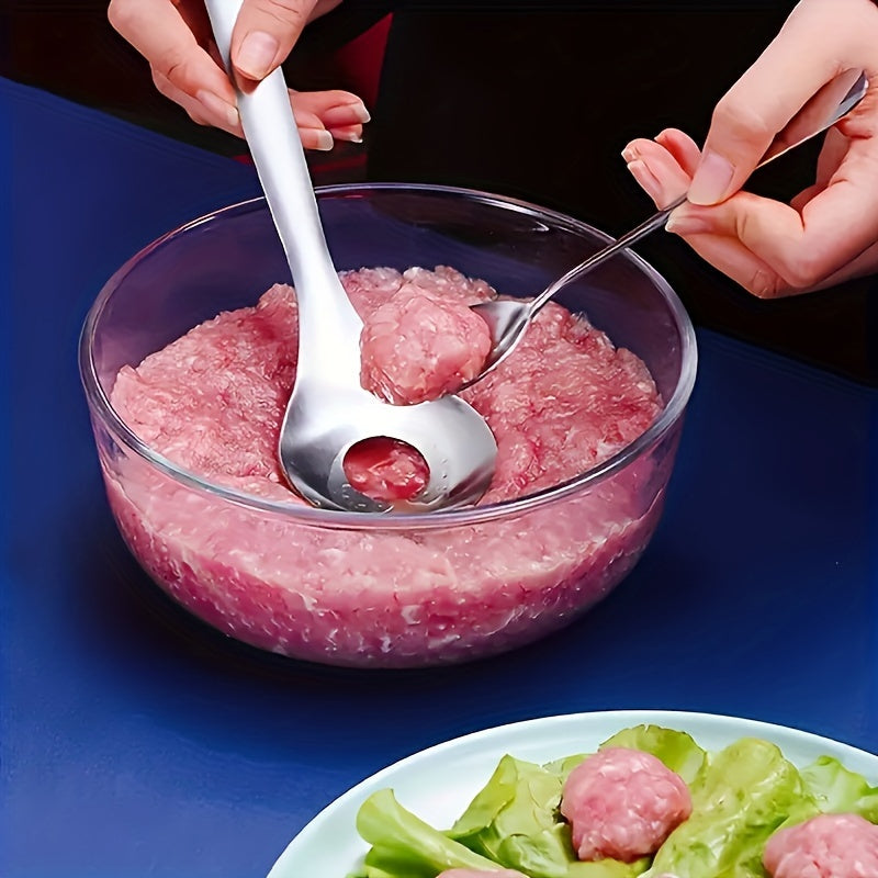 Stainless Steel Meatball Maker Spoon for Household Small Tools in the Kitchen - Ideal for Meatballs and Fishballs