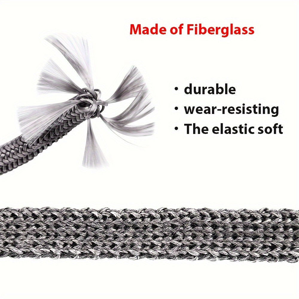 Fireplace Sealing Rope - High-Temperature, 1.8cm/0.7 inch Wide, 250cm/98 inch Long, 18x3mm, 0.012 inch Thick - Ideal for Wood-Burning Stoves and Fireplaces, 2.5M